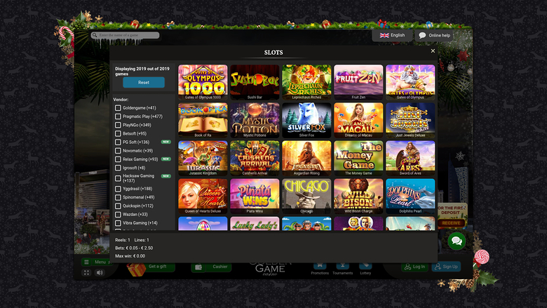 Golden Game Casino — Games by studio