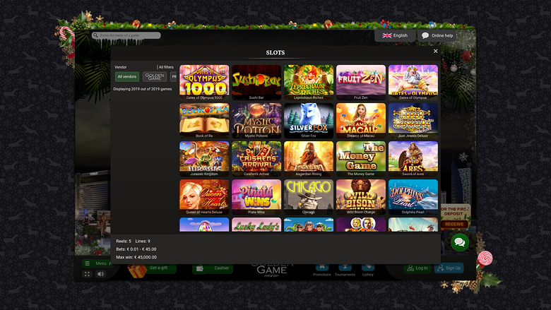 Golden Game Casino — Games lobby