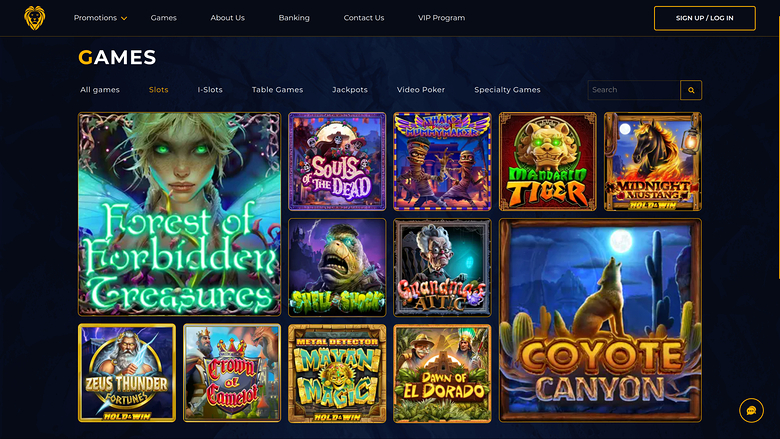Golden Lion Casino — Games lobby