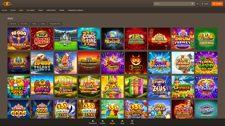 Golden Reef Casino — Games lobby