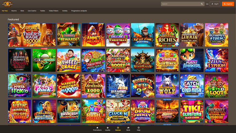 Golden Reef Casino — Homepage