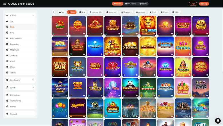 Golden Reels Casino — Games lobby