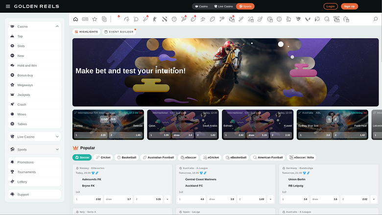 Golden Reels Casino — Sportsbook