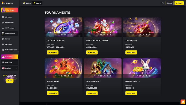Golden Star Casino — Tournaments