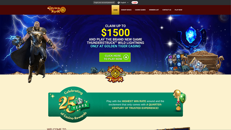 Golden Tiger Casino — Homepage