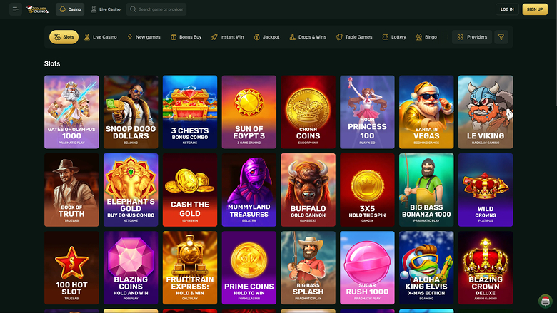 Goldex Casino — Games lobby