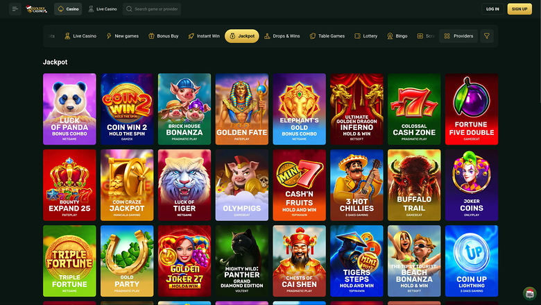 Goldex Casino — Jackpot games