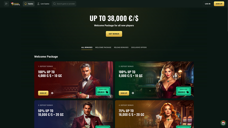 Goldex Casino — Promotions page