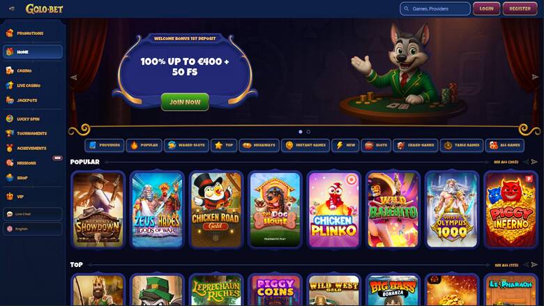 Golobet Casino — Homepage