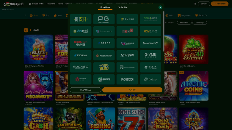 Gomblingo Casino — Games by studio