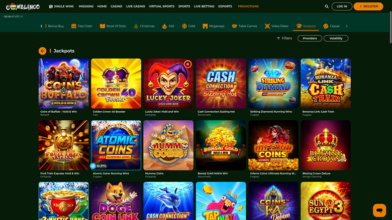 Gomblingo Casino — Jackpot games