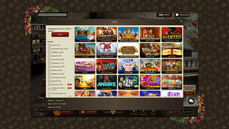Grand Casino — Games by studio