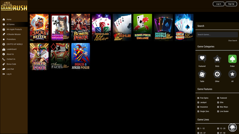 Grand Rush Casino — Poker