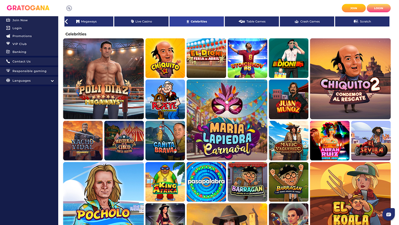 Gratogana Casino — Celebrities