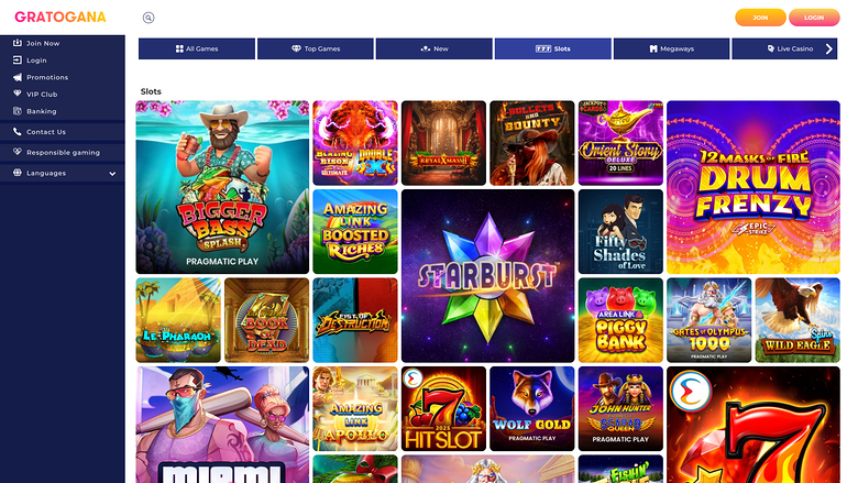 Gratogana Casino — Games lobby