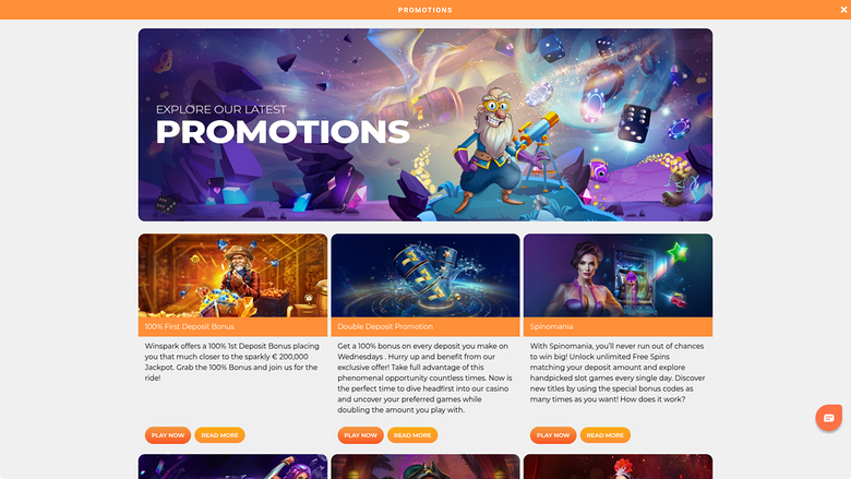 Gratorama Casino — Promotions page
