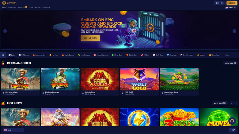 Gravira Casino — Homepage