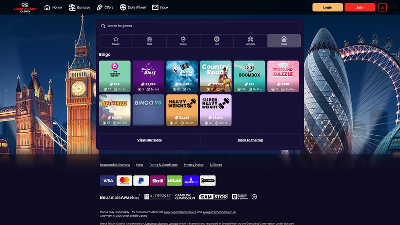 Great Britain Casino — Bingo