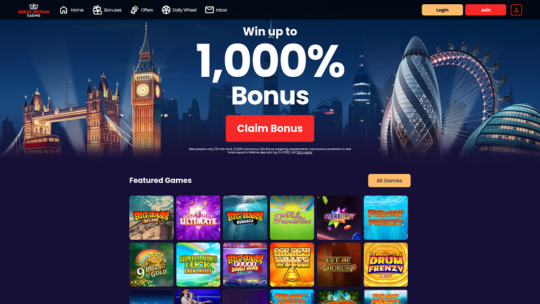 Great Britain Casino — Homepage