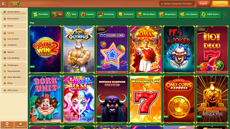 GreenLuck Casino — Games lobby