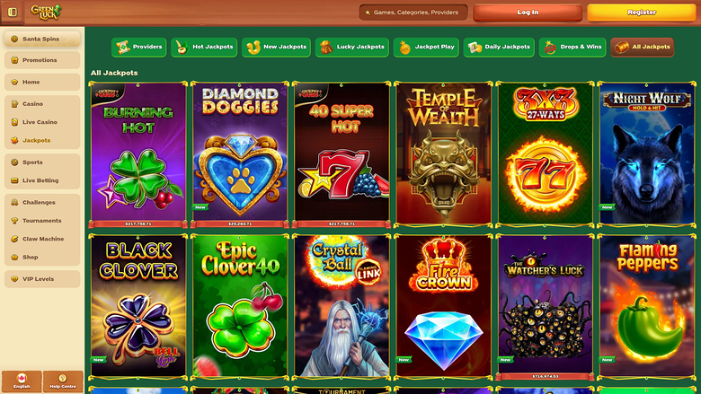 GreenLuck Casino — Jackpot games