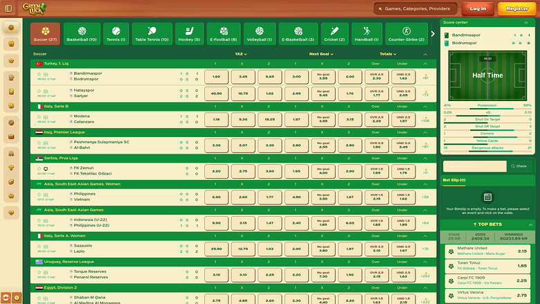 GreenLuck Casino — Live bet