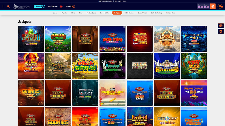 Griffon Casino — Jackpot games