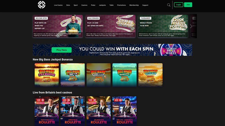 Grosvenor Casino — Homepage