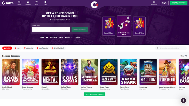 Guts Casino — Homepage