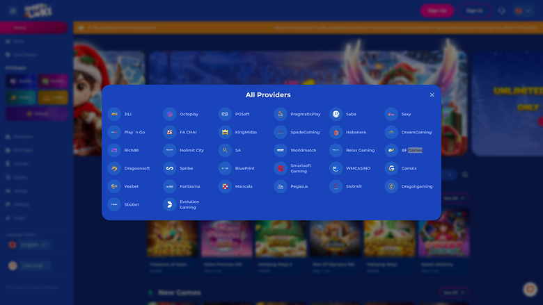 Happy Luke Casino — Games by studio