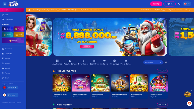 Happy Luke Casino — Homepage