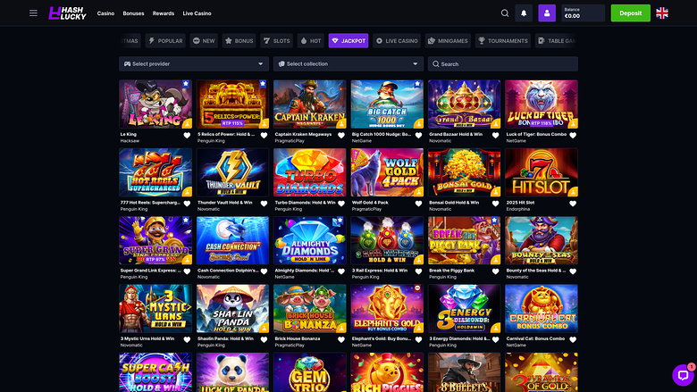 Hash Lucky Casino — Jackpot games