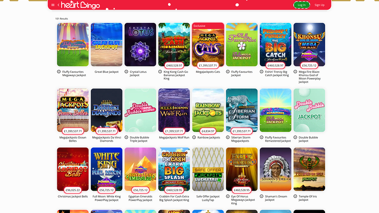 Heart Bingo — Jackpot games