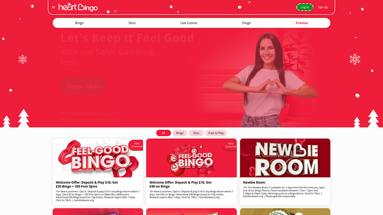 Heart Bingo — Promotions page