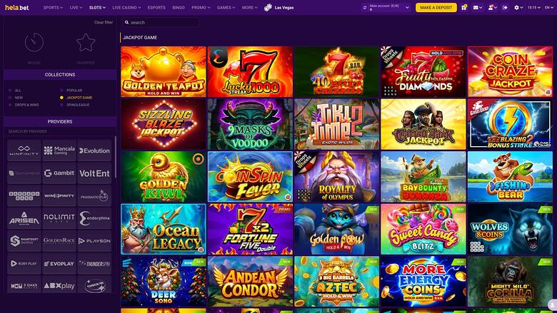 Helabet — Jackpot games