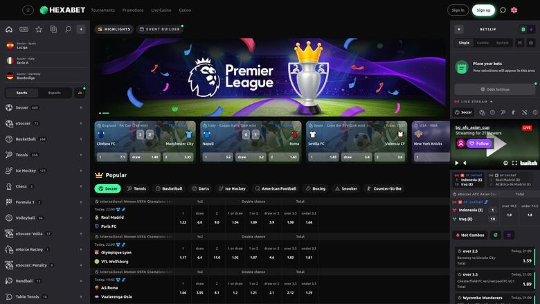 Hexabet Casino — Sportsbook