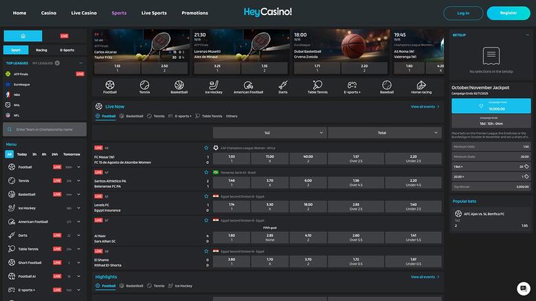 Hey Casino — Sportsbook