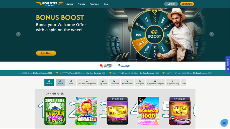 High Flyer Casino — Homepage