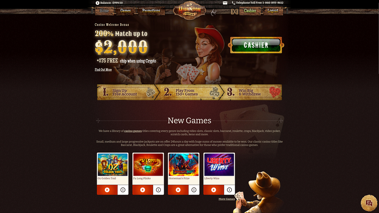 High Noon Casino — Homepage