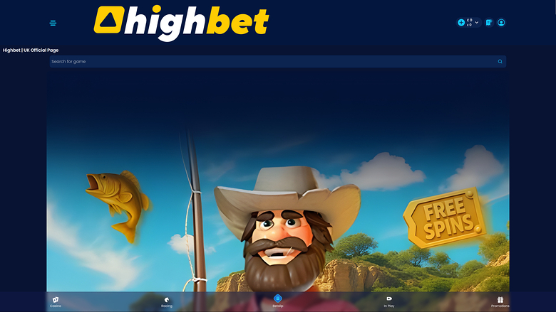 HighBet Casino — Homepage