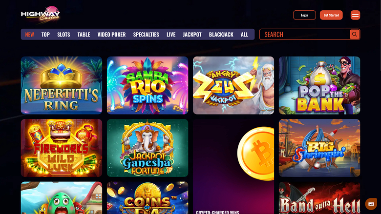 Highway Casino — Games lobby