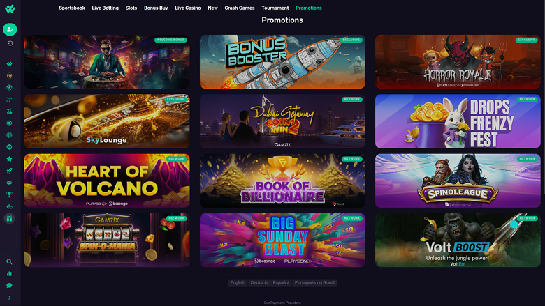Hiperwin Casino — Promotions page