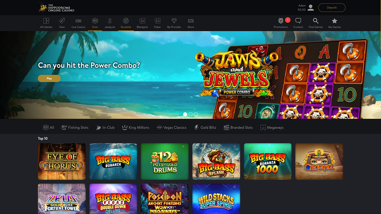 Hippodrome Casino — Games lobby
