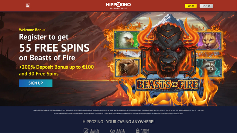 Hippozino Casino — Homepage