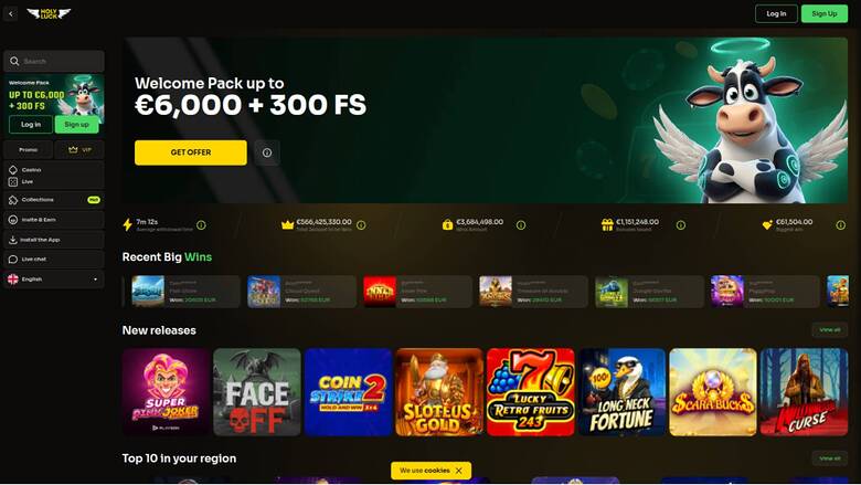 HolyLuck Casino — Homepage