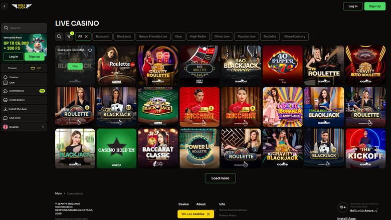 HolyLuck Casino — Live