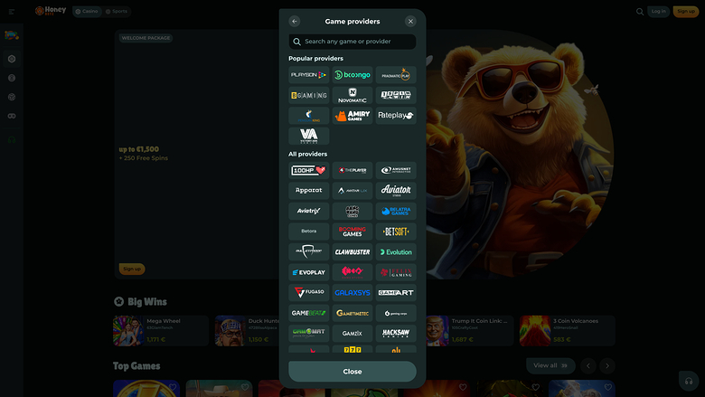 HoneyBetz Casino — Developers