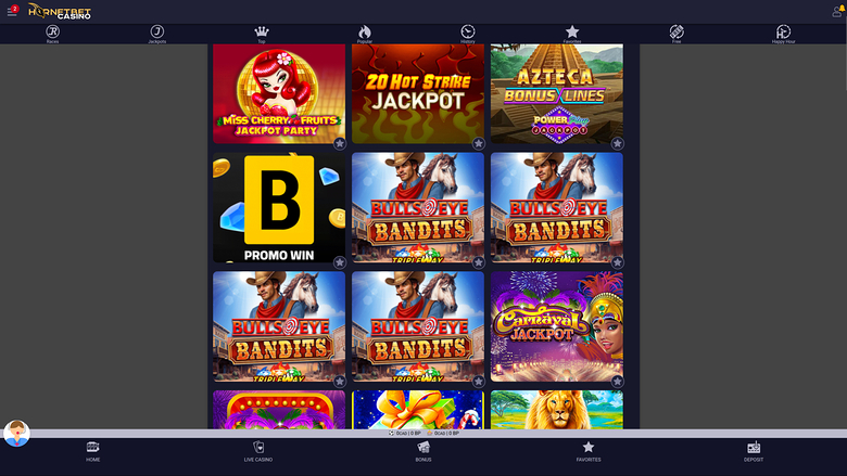Hornetbet Casino — Jackpot games