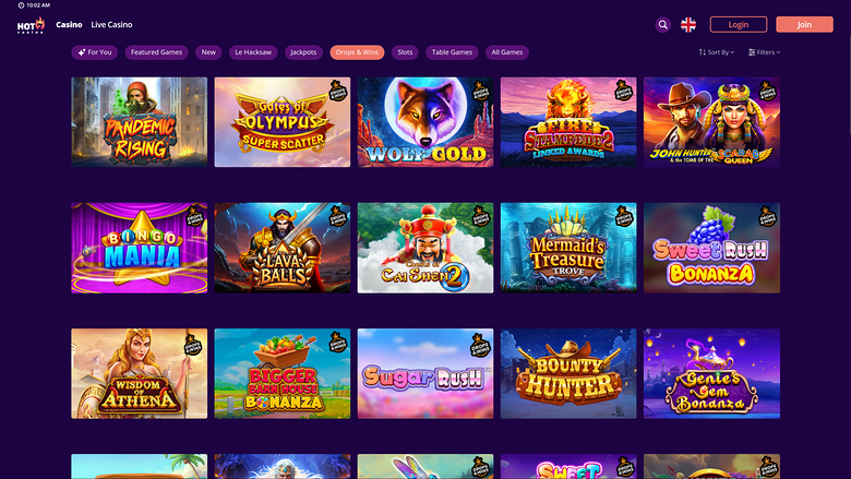 Hot7 Casino — Drops and wins
