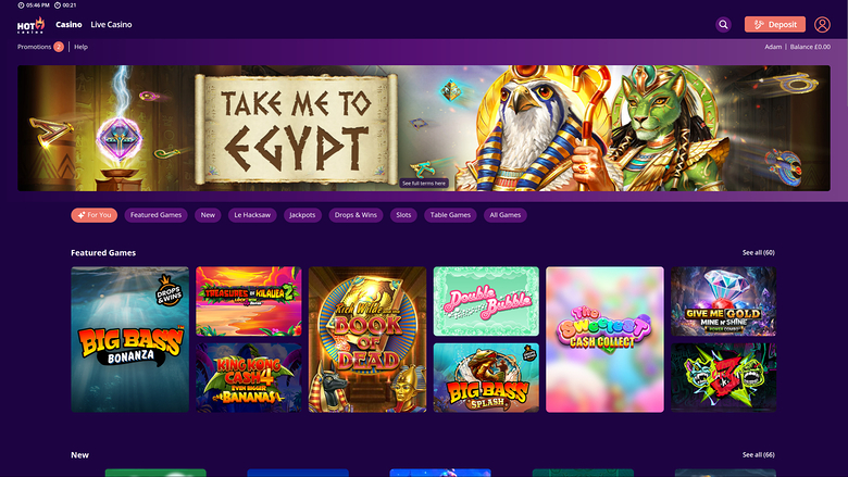 Hot7 Casino — Homepage